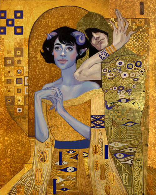 agarthanguide: Gustav Klimt Style JesterUnlike Molly, who looked complicated but was actually just t