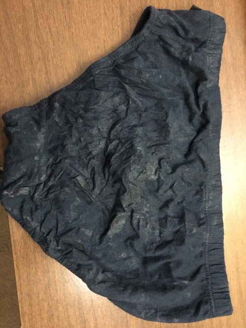 danielh1977: Cum crusted briefs, about a dozen loads. Smell and taste so good.