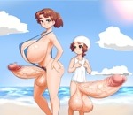 Futas on the beach for Hentai-for-life. Best