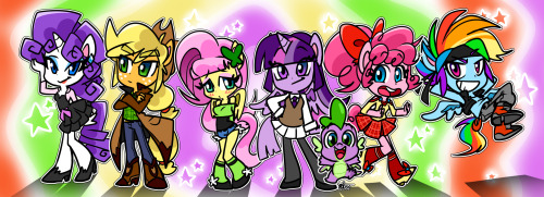 redew my first ever mane six art from 2013 in a Pony Life stylelink to the old art &ndash;&gt;here&l