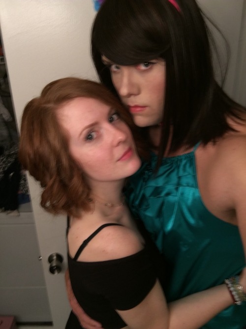 annabrighteyes: Right before going out #crossdress #trans #sissy #forced #feminization #trap Cute co