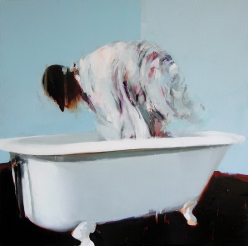 red-lipstick:Alex Kanevsky (b. 1959, Tula, Russia) - Bathroom with Motion, 2006  Paintings: Oil on W