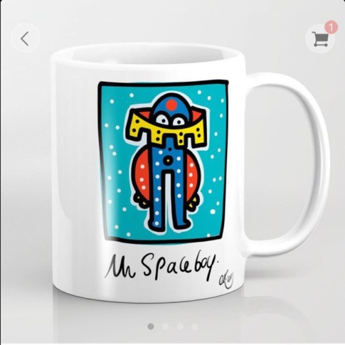 emmanuel-signorino-art: Who wants to drink a coffee or a tea with Mr Space Boy ? society6.co