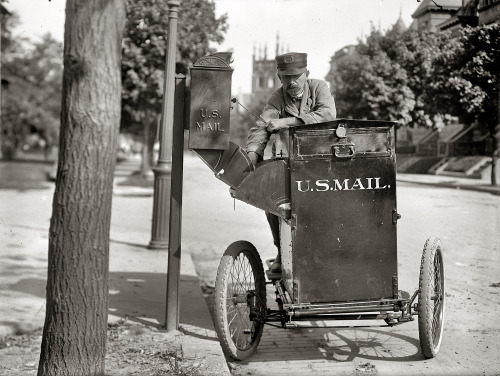 Motorcycle postman, 1912