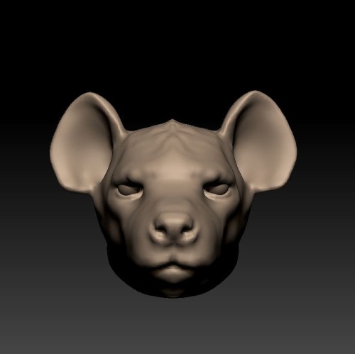 Work for my 3d modeling class : character!! My first work in zbrush. We had to do an animal head - #