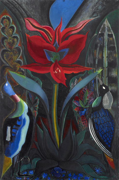 retroavangarda: Joseph Stella (1877-1946), Red Flower, 1929