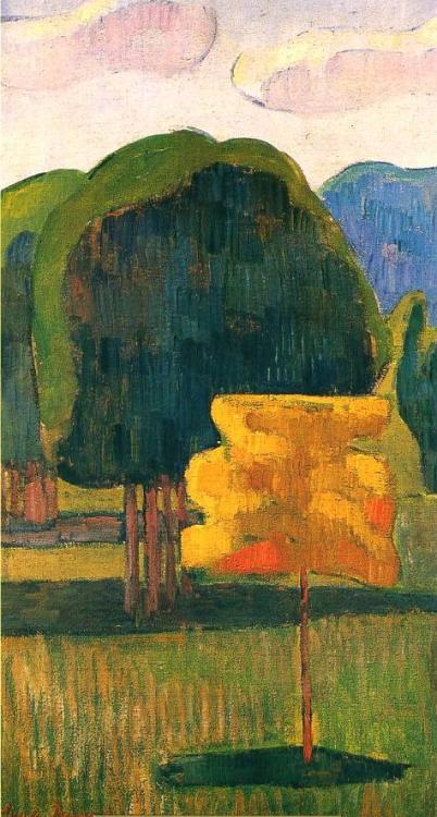 spoutziki-art: Emile Bernard - The Yellow Tree, 1888