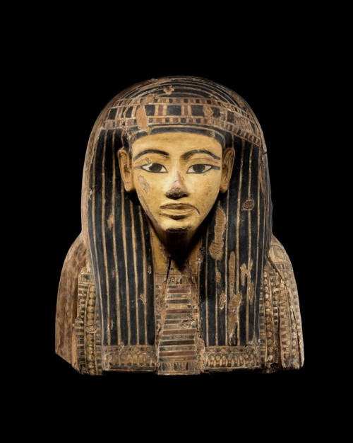 The Upper Part of an Egyptian Polychrome Wood Sarcophagus21st/early 22nd Dynasty, circa 1075-950 B.C