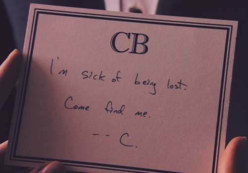 Ah to receive a note from Chuck Bass