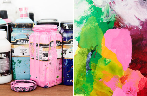 mutabalis:  Studio details from the workspace of Melbourne artist Barbara Kitallides.  Photo - Eve Wilson. 