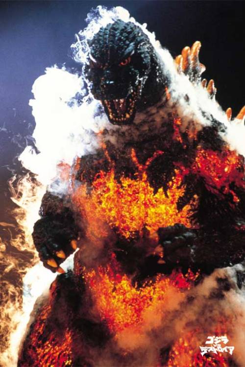 mudwerks:Godzilla undergoing a nuclear meltdown in Godzilla vs Destroyah (1995)