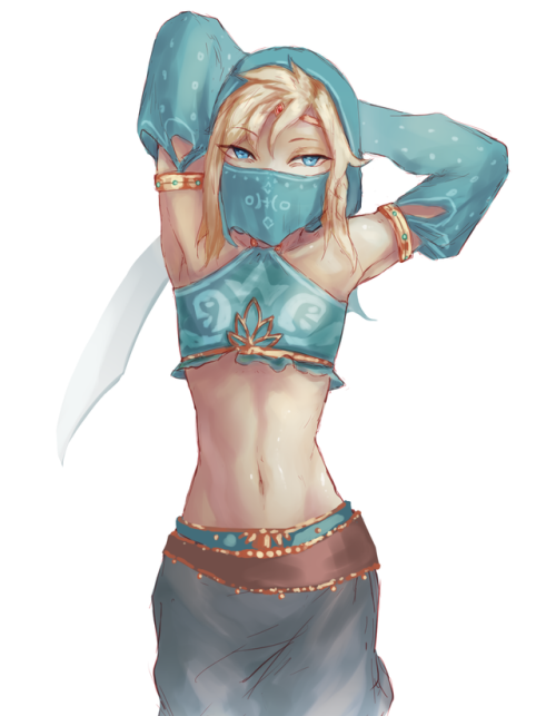 otonaru-safe: feeling rusty, have some Link in Gerudo outfit to get into the groove ^^