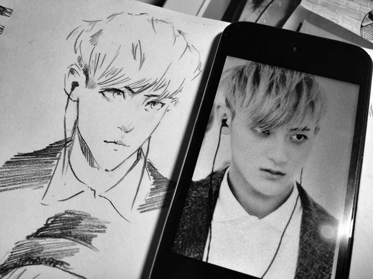preciousjongdae:  Rare Tao anime sketches