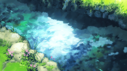 Beautiful nature sceneries shown in anime. -