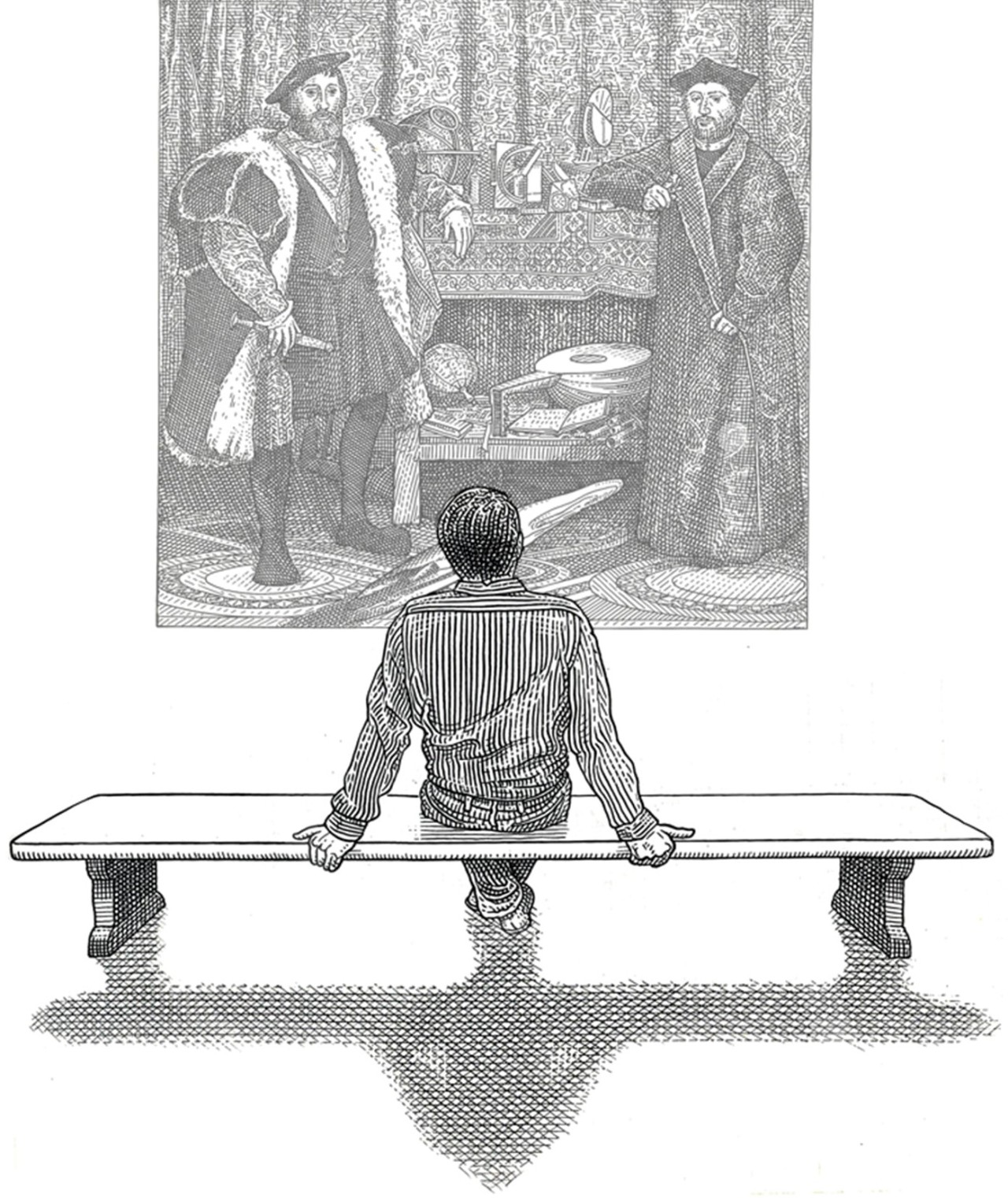 István Orosz — In the Gallery (etching, 2006)