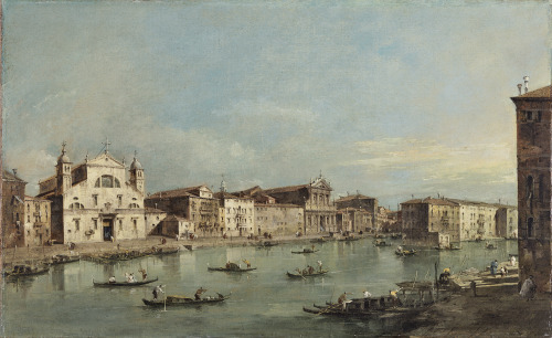 The Grand Canal with Santa Lucia and Santa Maria di Nazareth, Francesco Guardi, circa 1780Oil on can