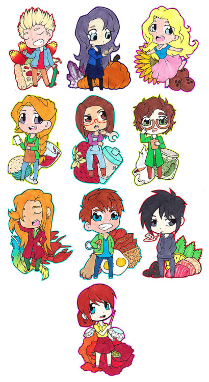 psychoseby:  Some Stardew Valley Chibis that I will be making into stickers for Denver Comic Con and Phoenix Comic Con! 
