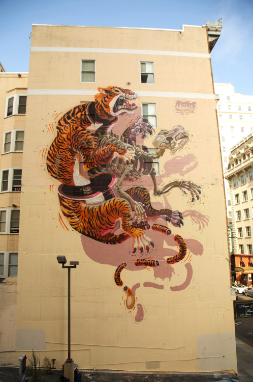 littlelimpstiff14u2:  littlelimpstiff14u2 cross-connect:  The De-Constructed Anatomical Art of Nychos Nychos is an Austrian Super Murallist, also known as Nychos the Weird,part of the Rabbit Eye Movement and of The Weird Crew  