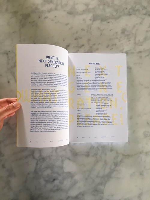 Stephanie SpechtNext Generation, Please! booklet, 2018via @tt-typeface