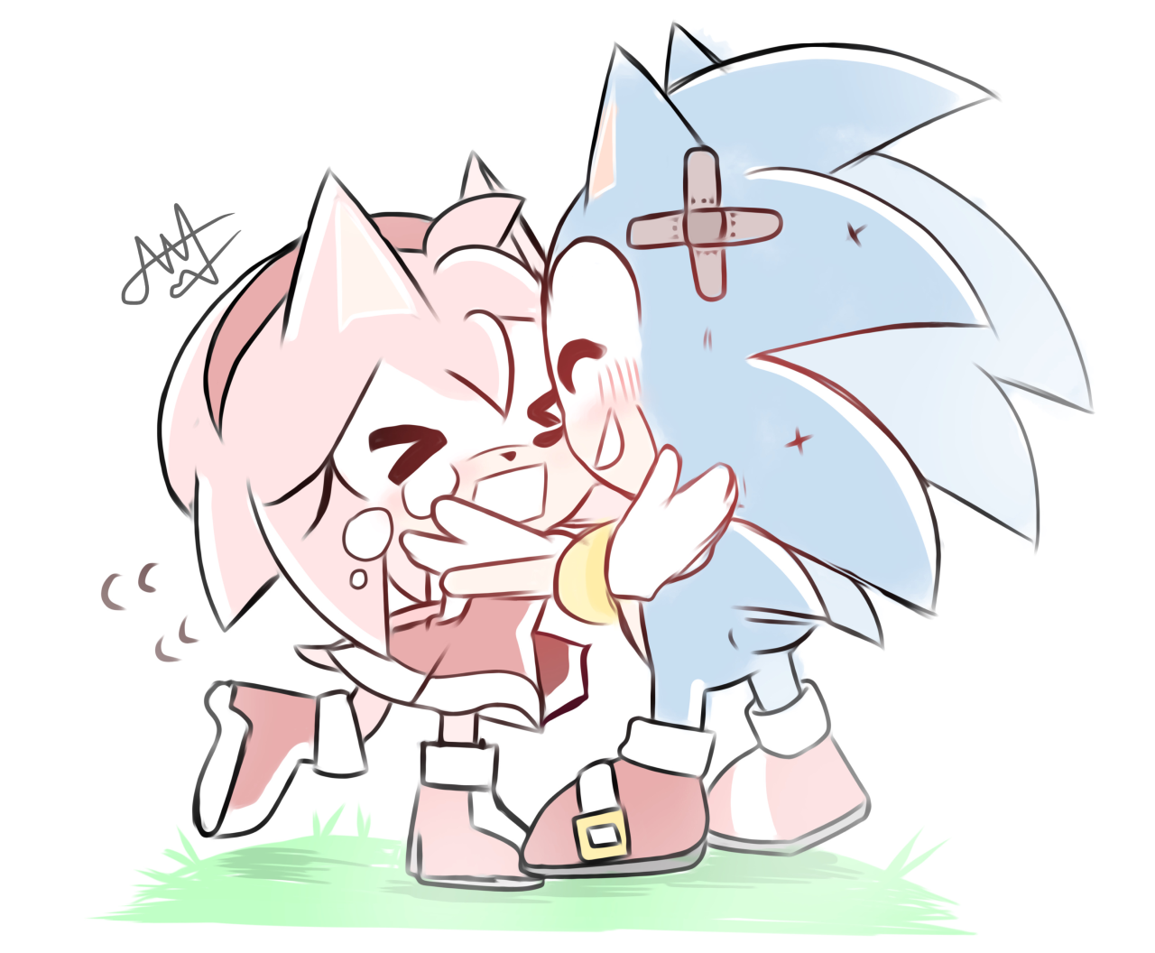 I made a little art of Sonamy Classic ^^  Fiz uma pequena arte do Sonamy  Clássico ^^ : r/SonicTheHedgehog