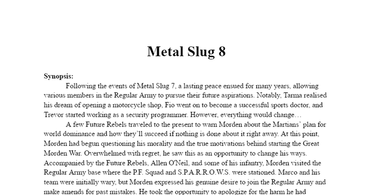 Metal Slug 8