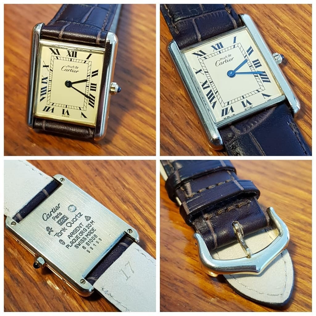 cartier tank quartz silver 925