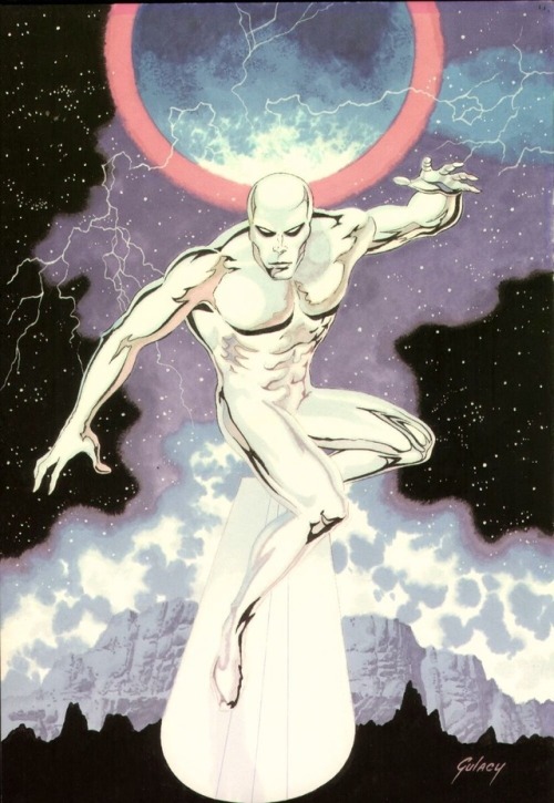 comicbookartwork:The Silver Surfer by Paul Gulacy.