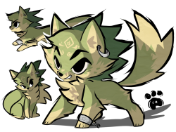 kittenpawprints:  wewfI already drew toon wolf link but I wanted to retry 