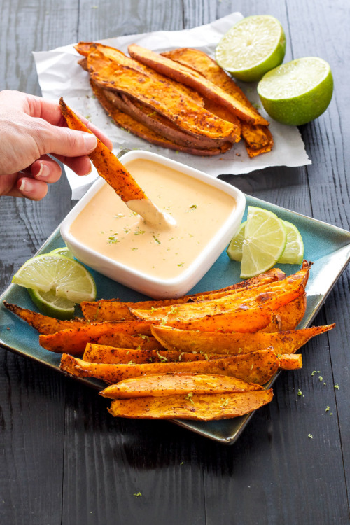 foodffs:  Chili Lime Sweet Potato Fries with Honey Chipotle Dipping SauceReally nice recipes. Every hour.Show me what you cooked!