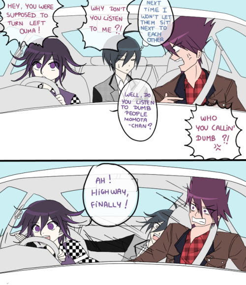 Saihara : Momota-kun is a good driver… when Ouma-kun isn’t around.