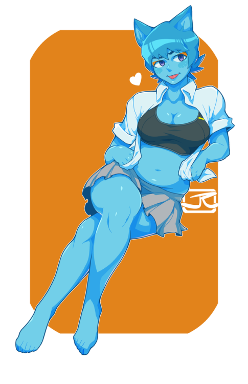 krimxonrage: Hey look! It’s everyone’s favorite blue cat mom!—20170217, Art © KrimxonRage 2017  Commission Info  Patreon   dat Nicole~ ;9