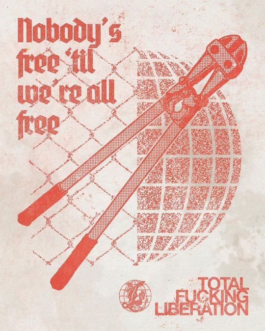 âNobodyâd free till weâre all free. Total fucking liberationâ Graphic by @castle.jackal