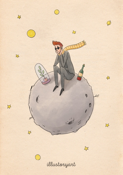 illustoryart:And when I’m off in the stars,I won’t even think about you. Noooo, Crowley!!! 