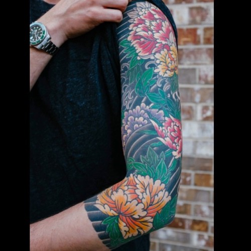 John Mayer Colored Left Sleeve Tattoo
