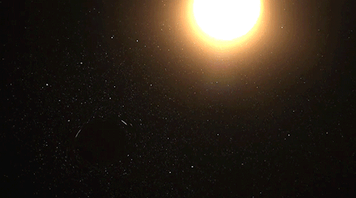 sci-universe:    Black Hole Tearing a Star Apart: New Findings Seen in Artist’s Rendering  What happens when a star gets too close to a black hole?  Recent observations by a trio of orbiting X-ray telescopes of an event dubbed  ASASSN-14li,  in a distant