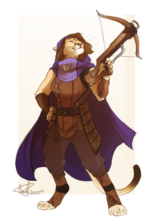 Dnd-themed colored sketch commision for @dmcyanide96 of their tabaxi rogue character.Had some fun wi