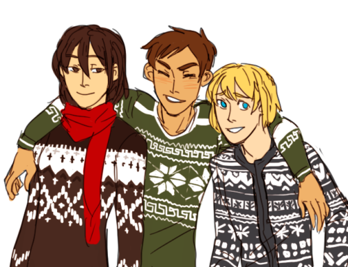 falloutboyonboy:tis the season for warm comfy sweatersi spent like 200 years longer on the sweaters 