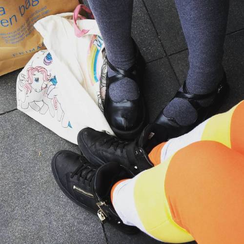 fadcollective:  Candycorn and goth #halloween #FADcollective #fashion #leggings #socks #cute #girlst