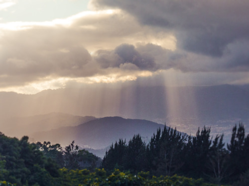 Lovely cloudy evening, in the mountains of Cartago Costa Rica. What you see in the background is cal