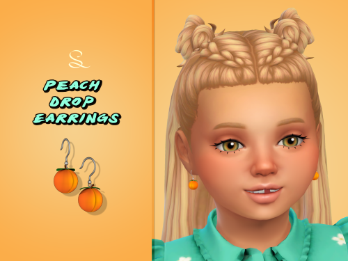 Peach Drop EarringsFreshen up your sim’s style with these summery peach drop earrings. I hope 