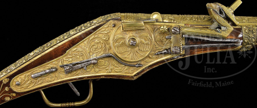 peashooter85:  A heavily decorated set of wheel-lock pistols originating from Saxony, 16th century. Estimated Value: ฤ,000 - ุ,000 