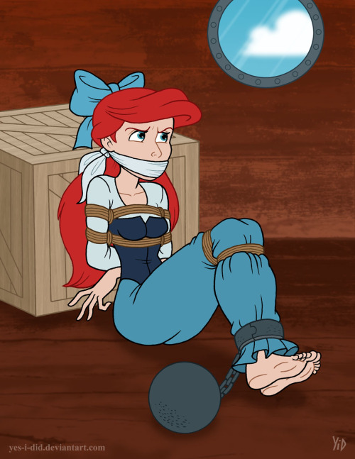 Ariel Captured by Yes-I-DiDA recent deviantart commission featuring Ariel in a bit of trouble&hellip
