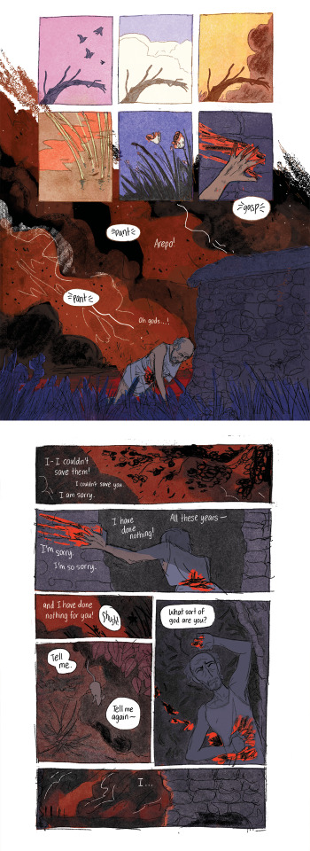 ironwoman359:reimenaashelyee:My adaptation of the God of Arepo short story, which