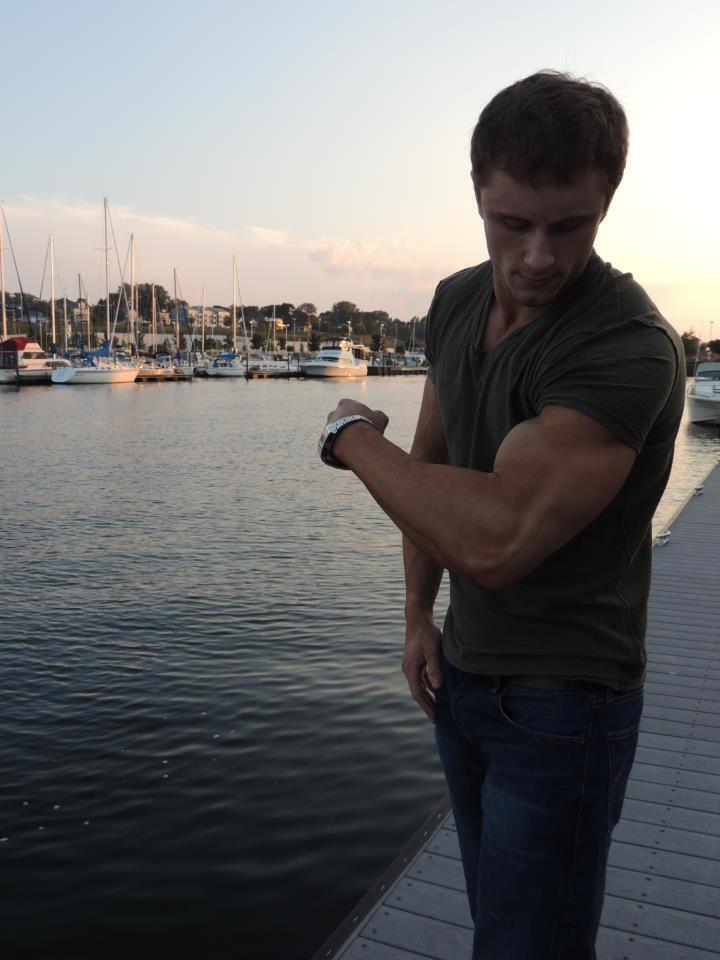 Showing Off His Arms