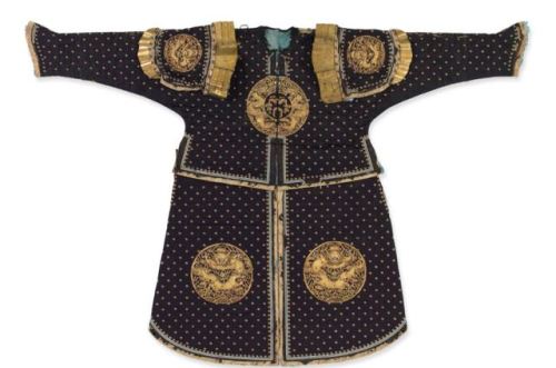 Chinese military officer’s ceremonial uniform, Qing Dynasty, late 19th century.from Sotheby’s