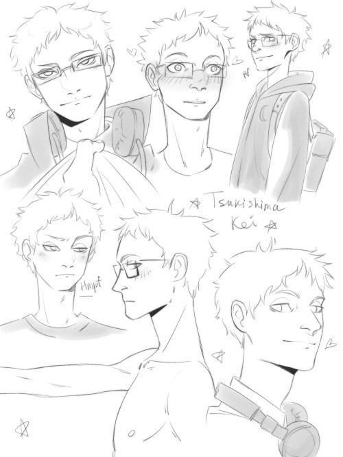 tsukishima and yamaguchi sketchesI love them so much <3