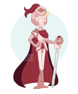 nacrepearl:  Experimental doodle? I wanted to see what it would look like if I didn’t line my drawing, just put a cleaner sketch. Outfit based on that Rose Knight cookie from “Cookie Run.” commission info 