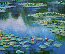 lmaoooo:  Water lilies by Claude Monet.(1919)