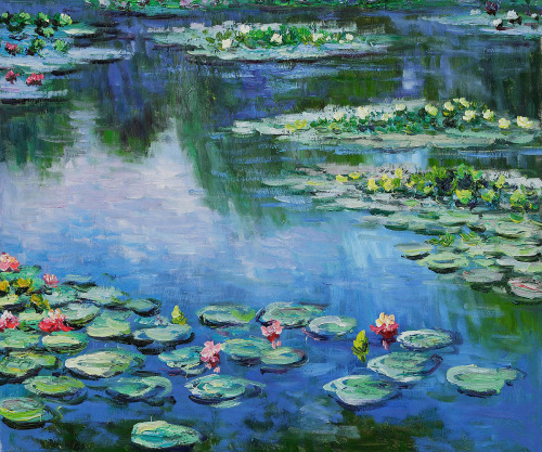 XXX lmaoooo:  Water lilies by Claude Monet.(1919) photo