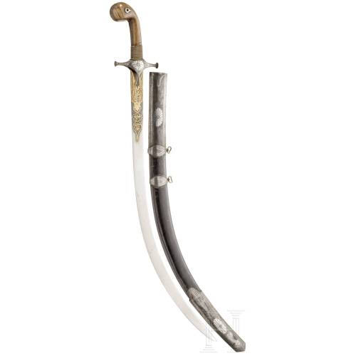 A Syrian shamshir with silver and gold inlays, 19th centuryfrom Hermann Historica